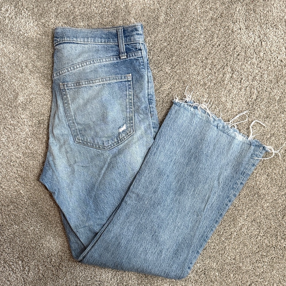 GAP Faded Blue Ankle Flare Jeans